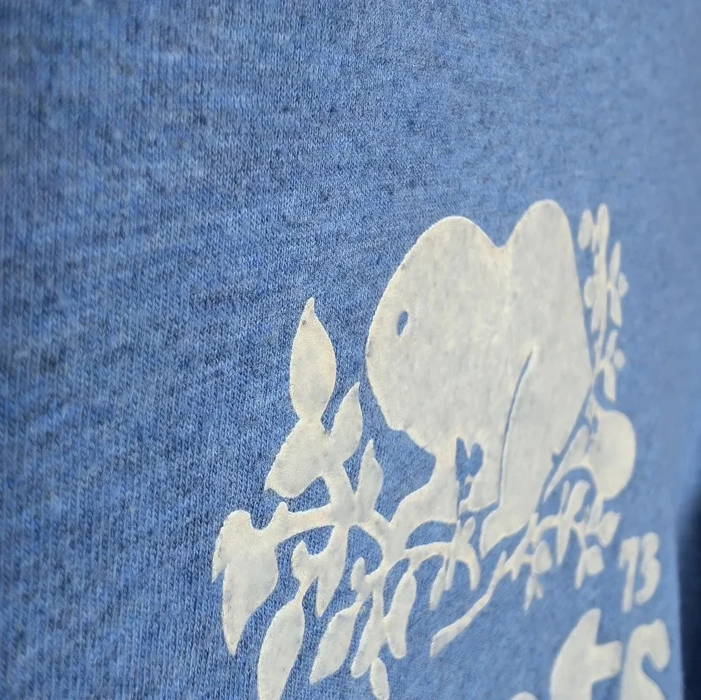 Roots Blue Long Sleeve White Logo Top XS Woman - Picture 7 of 9